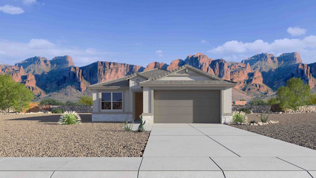 Representative exterior photo of a completed home built from the Baxter by D.R. Horton in Upper Canyon, Phoenix, AZ (Image 19). Representative exterior photo of a completed home built from the Baxter by D.R. Horton in Upper Canyon, Phoenix, AZ (Image 19).