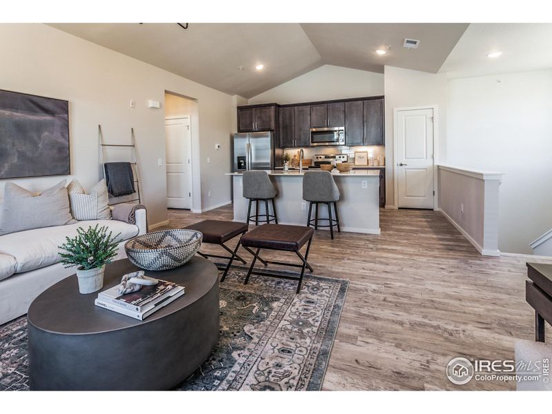 EXAMPLE PHOTO: LIVING ROOM AND KITCHEN