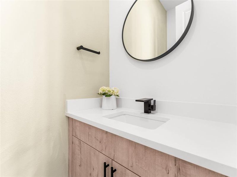 Second floor powder room. Second floor powder room.