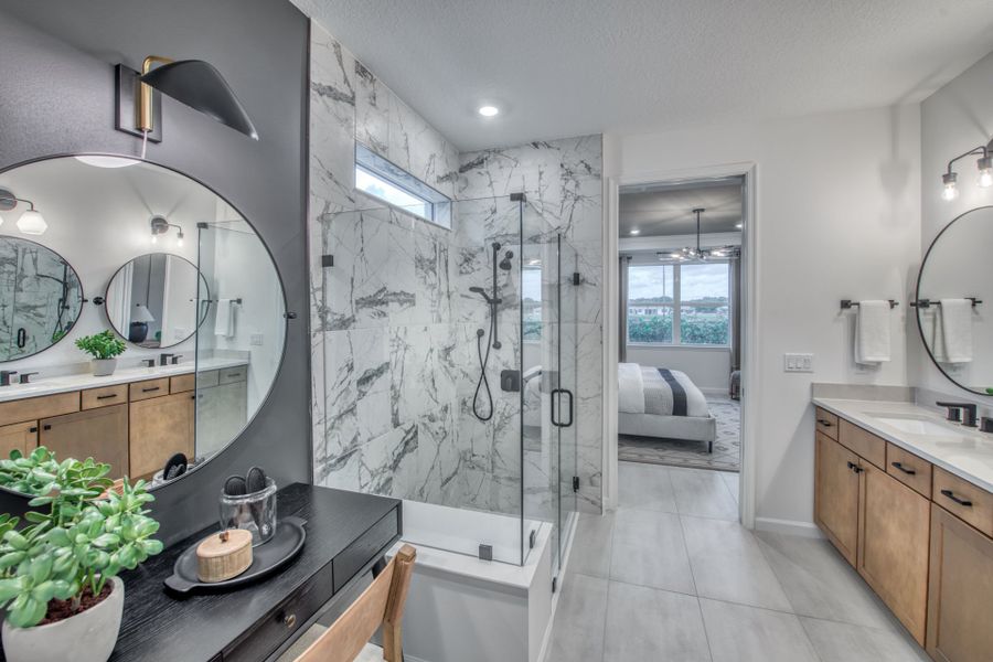 Furnished interior view inside a new home in Del Webb Tradition, Port St. Lucie (Image 15).