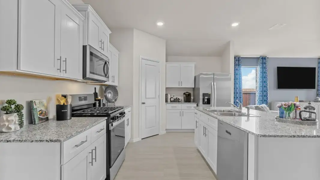 Furnished interior view inside a new home in Hadley Farms, Godley (Image 5).
