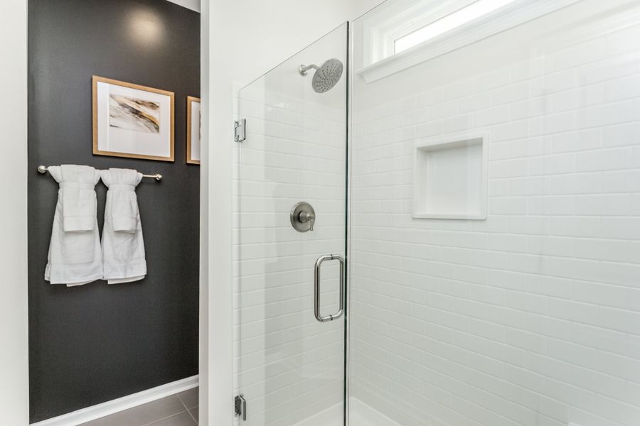 Shower in owner's bath