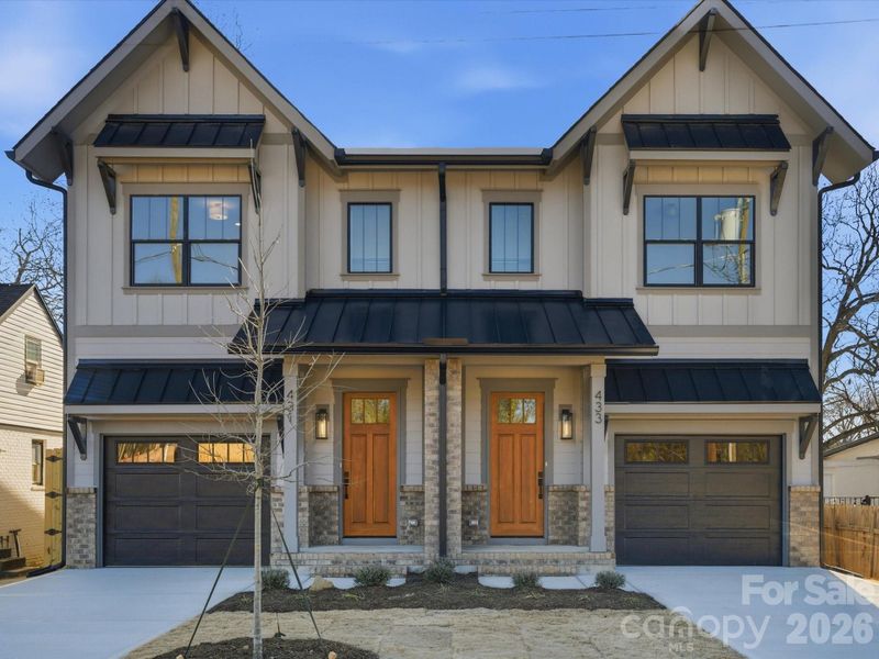 Front exterior of a new home in , Charlotte, NC, highlighting curb appeal (Image 26). Front exterior of a new home in , Charlotte, NC, highlighting curb appeal (Image 26).