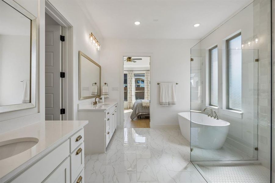 Furnished interior view inside a new home in , Prosper (Image 17).