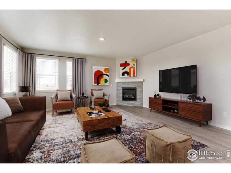 Furnished interior view inside a new home in Vantage, Berthoud (Image 7). Furnished interior view inside a new home in Vantage, Berthoud (Image 7).