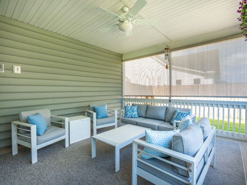Exterior details and patio area of a home in , Huger (Image 27).