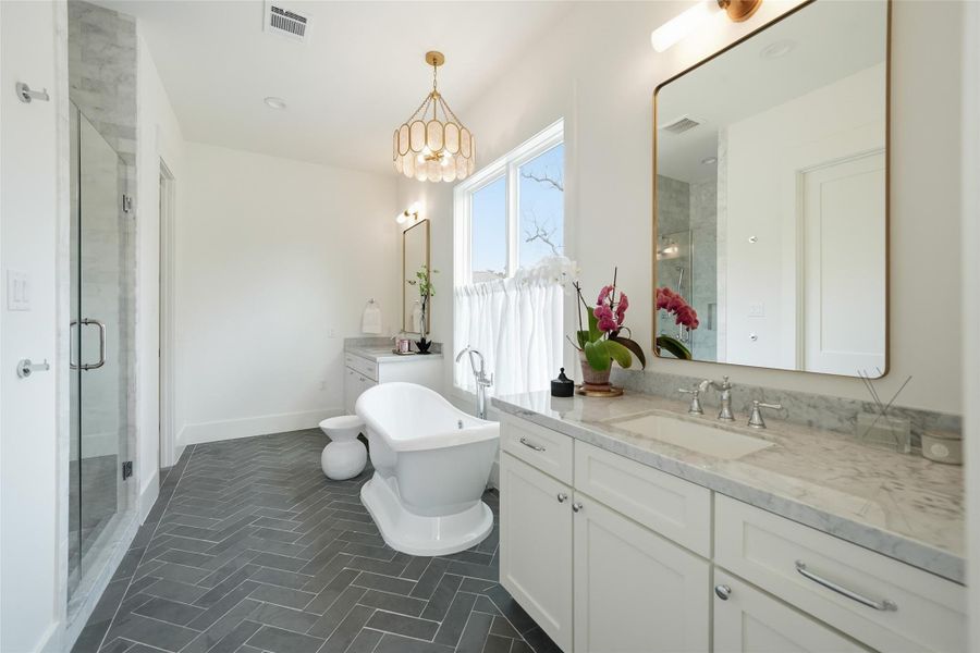 Furnished interior view inside a new home in , Houston (Image 34).