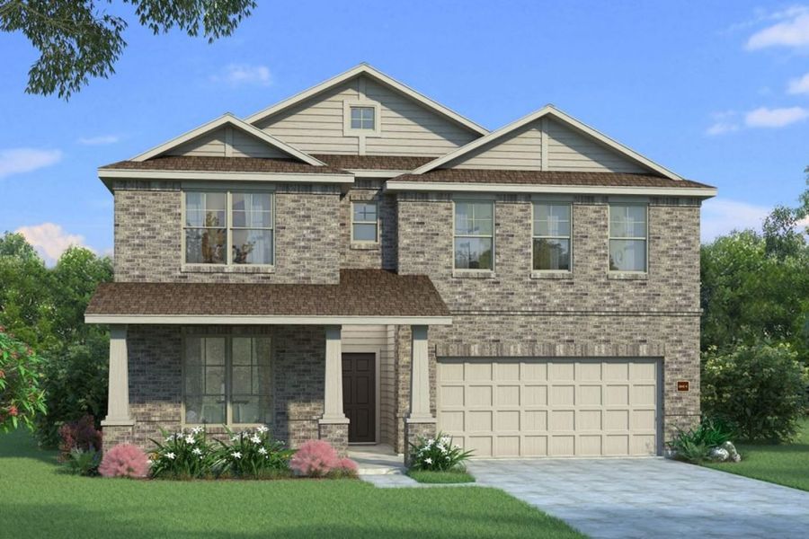 Representative exterior photo of a completed home built from the Hawthorn II Trinity Grove Signature by Brohn Homes in Trinity Grove, Spring, TX (Image 12).