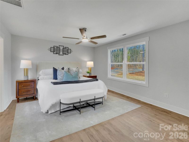 Primary bedroom*virtually staged Primary bedroom*virtually staged