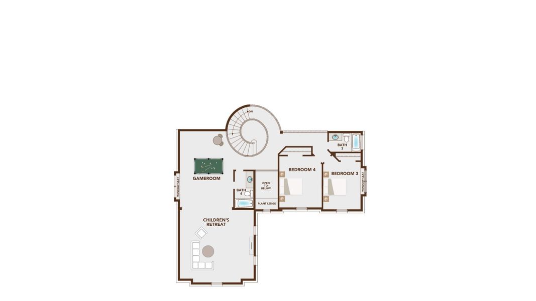 2D floor plan layout for the Lake Forest by Grand Homes in Chatham Reserve, Providence Village, TX (Image 3). 2D floor plan layout for the Lake Forest by Grand Homes in Chatham Reserve, Providence Village, TX (Image 3).