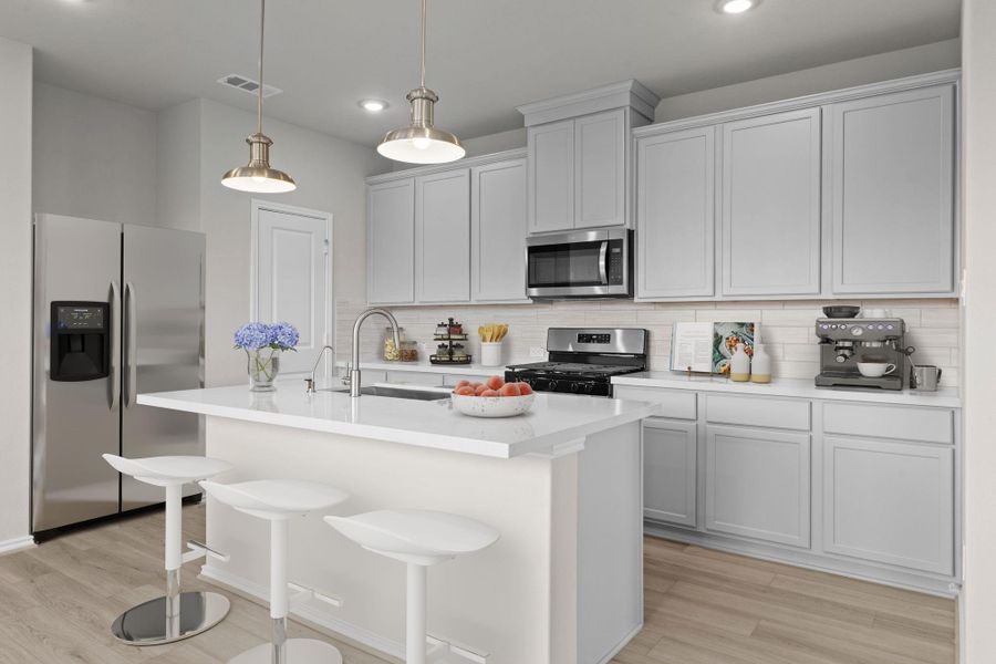 Furnished interior view inside a new home in Bridgeland, Cypress (Image 15).