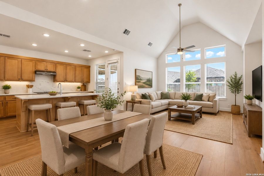 Furnished interior view inside a new home in Alsatian Oaks, Castroville (Image 4).
