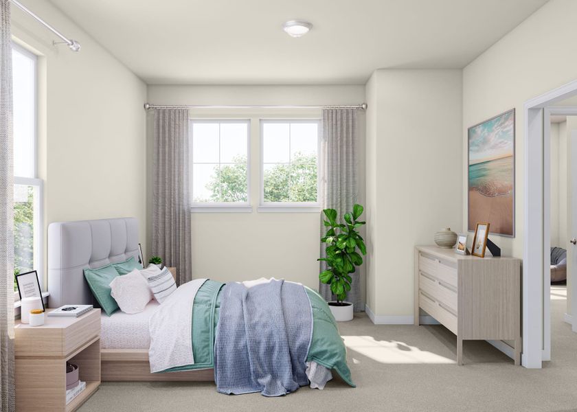 Furnished interior view inside a new home in Lariat, Liberty Hill (Image 10).