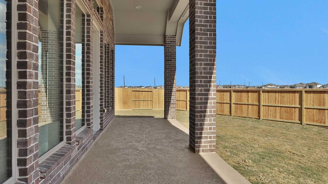 Exterior details and patio area of a home in Valencia 50', Manvel (Image 3). Exterior details and patio area of a home in Valencia 50', Manvel (Image 3).