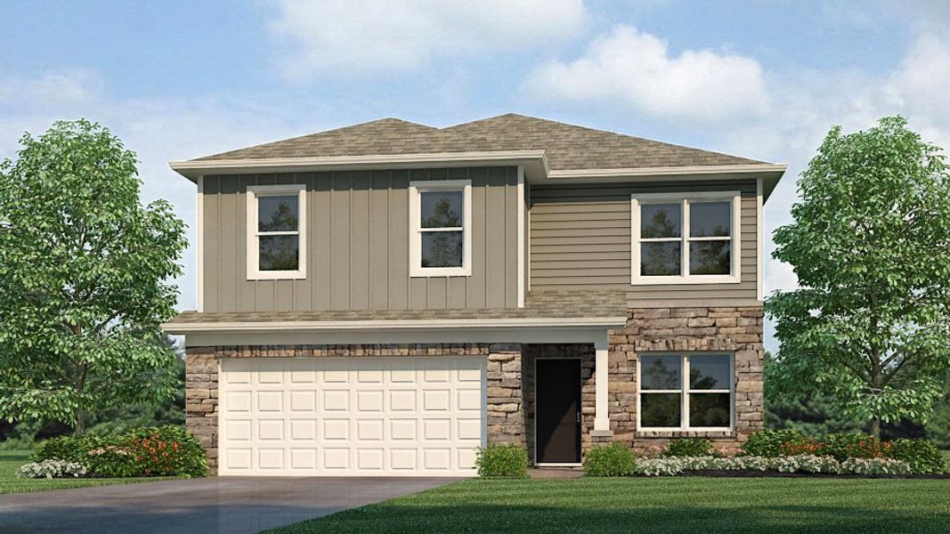 Representative exterior photo of a completed home built from the Bellamy by D.R. Horton in Laurelbrook, Sherrills Ford, NC (Image 20). Representative exterior photo of a completed home built from the Bellamy by D.R. Horton in Laurelbrook, Sherrills Ford, NC (Image 20).