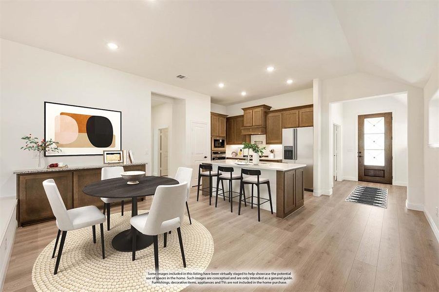 Furnished interior view inside a new home in Waterscape Classic 60s, Royse City (Image 10).