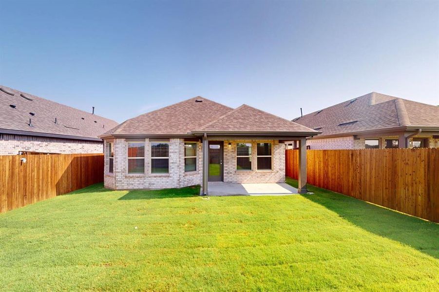Front exterior of a new home in Elevon, Lavon, TX, highlighting curb appeal (Image 20).