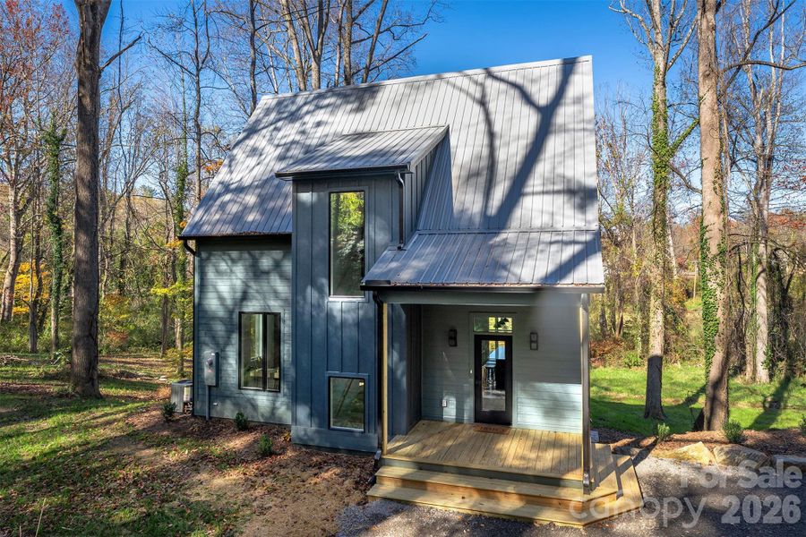 Front of house - welcoming, covered front porch