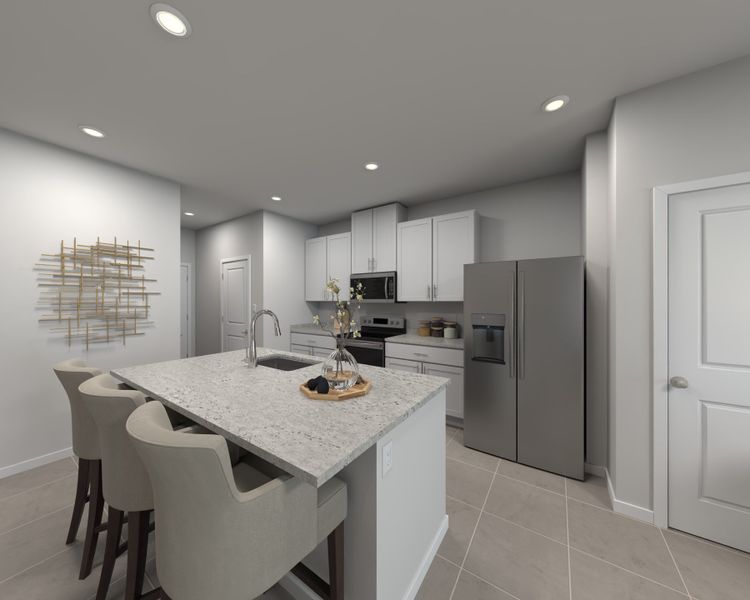 Furnished interior view inside a new home in The District at Oakleaf - The Commons, Middleburg (Image 5).