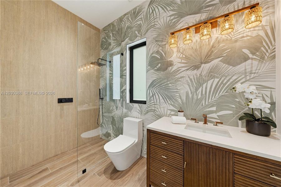 Furnished interior view inside a new home in , Miami (Image 28).