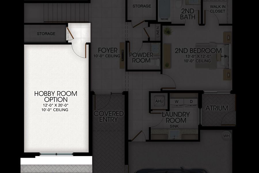 2D floor plan layout for the Belize by GL Homes in Valencia Del Mar, Boynton Beach, FL (Image 5).