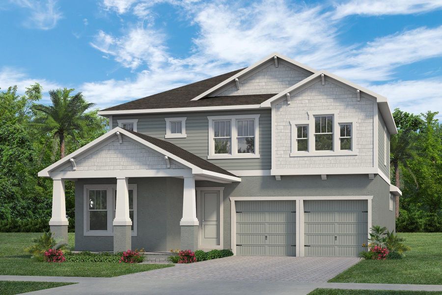 Representative exterior photo of a completed home built from the Frost by Rockwell Homes in Northlake At Ovation, Winter Garden, FL (Image 22). Representative exterior photo of a completed home built from the Frost by Rockwell Homes in Northlake At Ovation, Winter Garden, FL (Image 22).