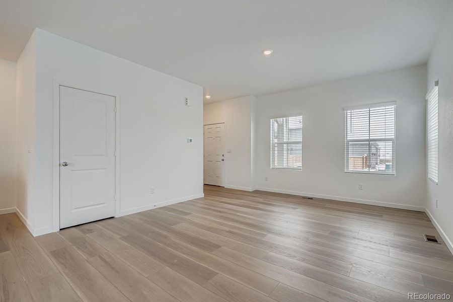 Spacious, unfurnished interior of a new home in Eastcreek Farm: Paired Homes, Thornton (Image 9). Spacious, unfurnished interior of a new home in Eastcreek Farm: Paired Homes, Thornton (Image 9).
