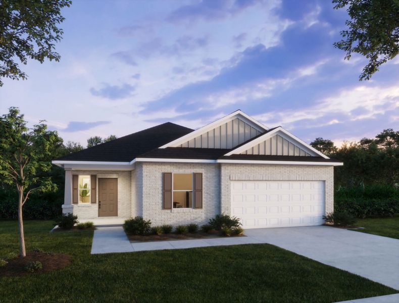 Representative exterior photo of a completed home built from the Ashton by Maronda Homes in Seminole Bend, Pensacola, FL (Image 9).