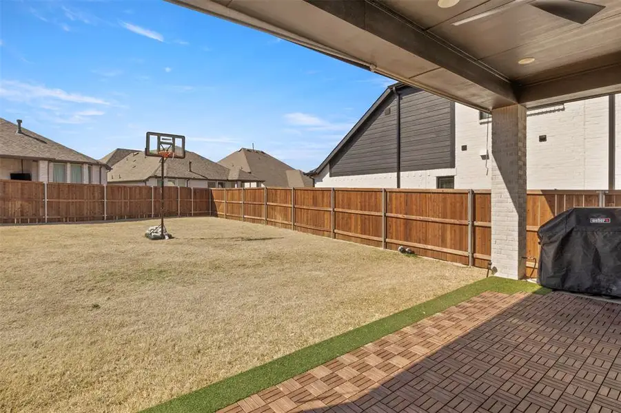 Exterior details and patio area of a home in , Aubrey (Image 4). Exterior details and patio area of a home in , Aubrey (Image 4).