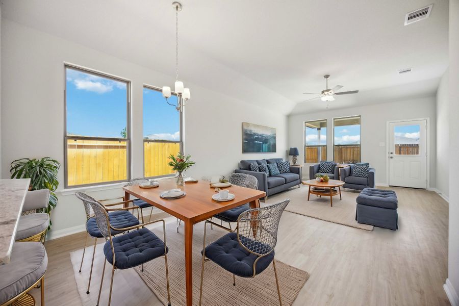 Virtually staged representation of the floor plan. Actual home features, colors, and details may vary. Virtually staged representation of the floor plan. Actual home features, colors, and details may vary.