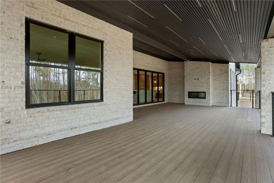 Exterior details and patio area of a home in , Milton (Image 41).