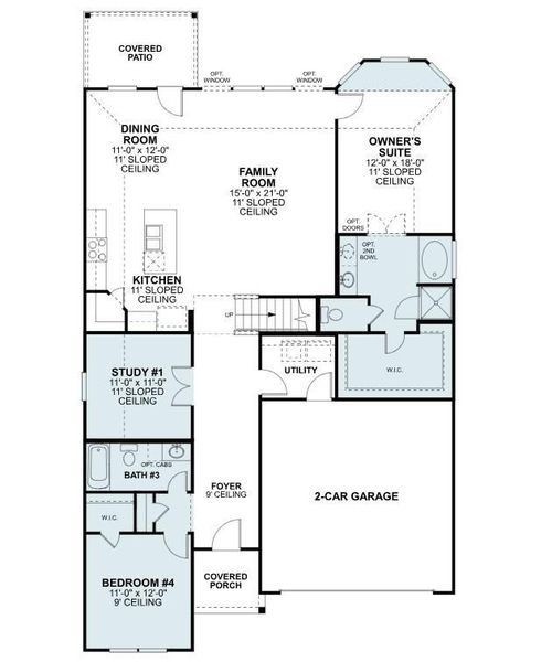 2D floor plan layout of this home in Summerview, Fulshear, TX (Image 4).
