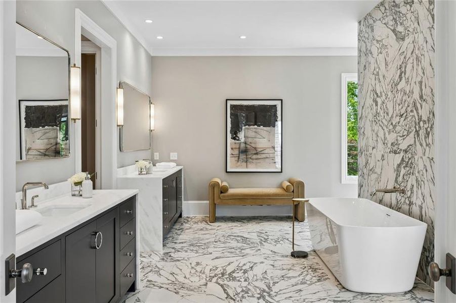 Furnished interior view inside a new home in , Atlanta (Image 36).