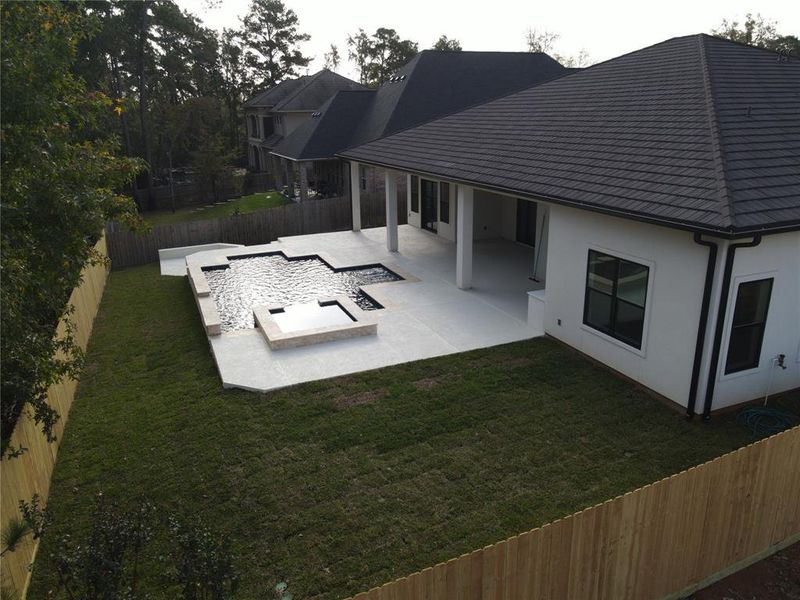 Aerial View of the Back Yard