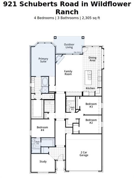 2D floor plan layout of this home in , Fort Worth, TX (Image 3).