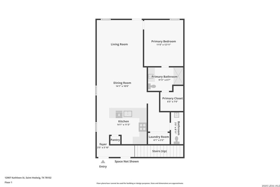 2D floor plan layout of this home in Spring Grove, St. Hedwig, TX (Image 3).