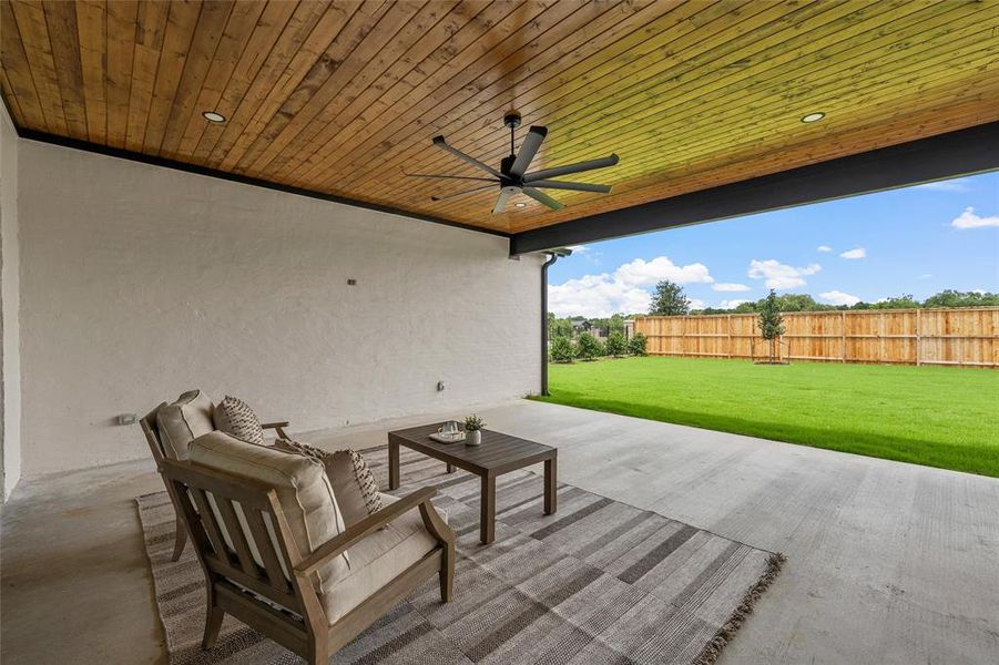 Exterior details and patio area of a home in , Woodway (Image 3).