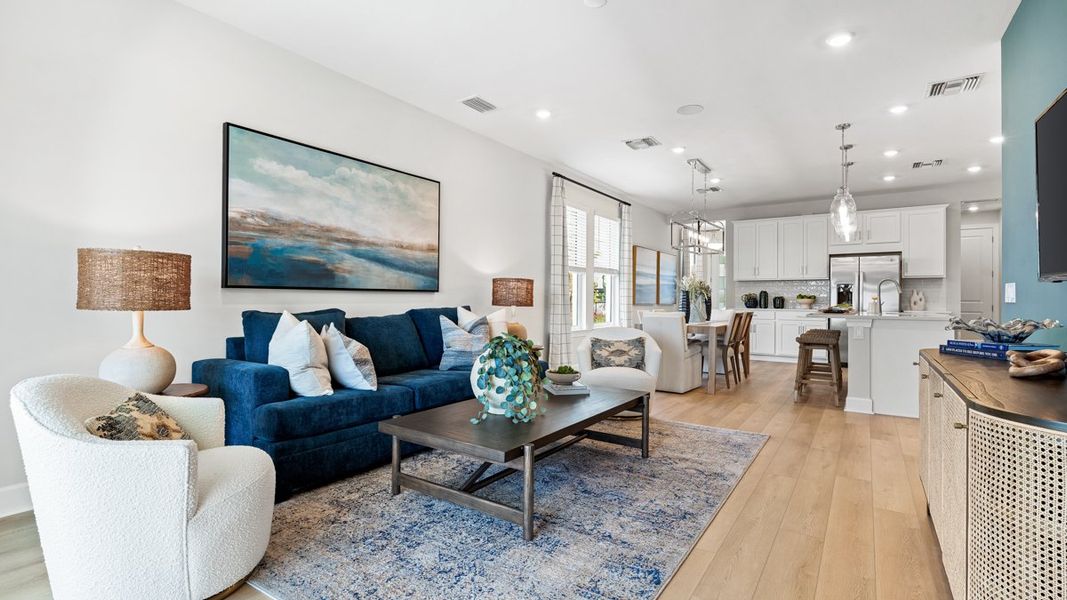 Representative furnished interior of a home built from the Alta by Taylor Morrison in Esplanade at Wellen Park, Englewood (Image 11).
