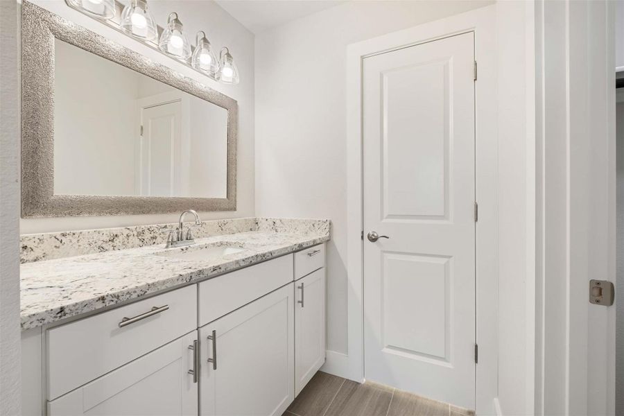 Private Lavatory/Vanity located in Bedroom #2 outside of upstairs shared Bathroom #2