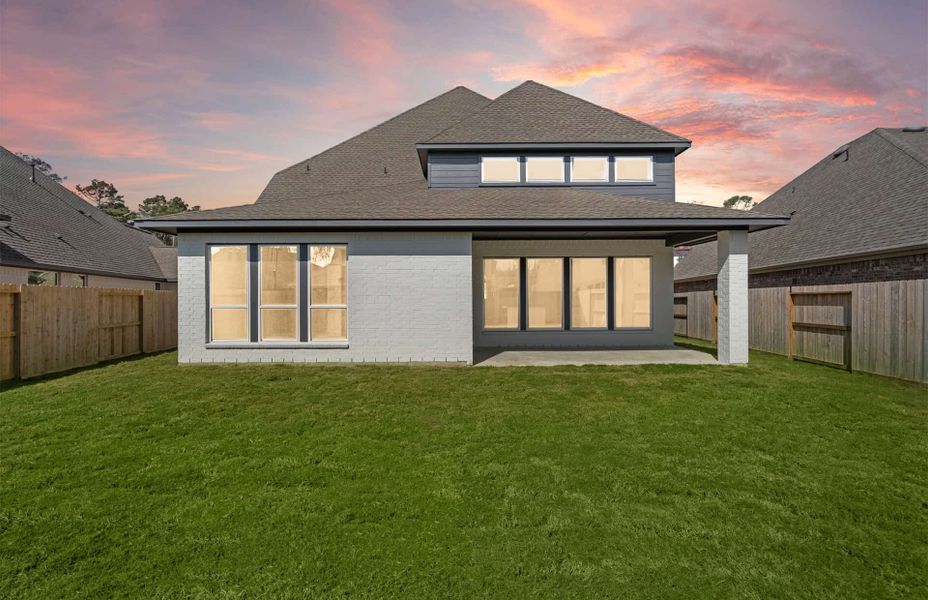 Representative exterior details of a home built from the 3300 by Ravenna Homes in Bridgeland 50′, Cypress (Image 27).