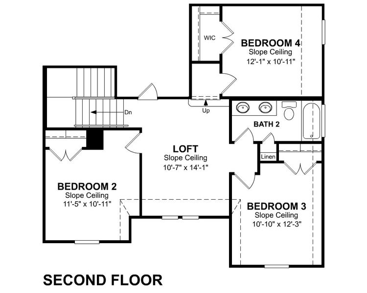 2D floor plan layout for the Prosperity by Beazer Homes in Jordan Ranch: Signature Series, Katy, TX (Image 4).