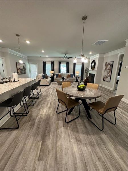 Furnished interior view inside a new home in Mirror Lake at South Harbour, Villa Rica (Image 15).