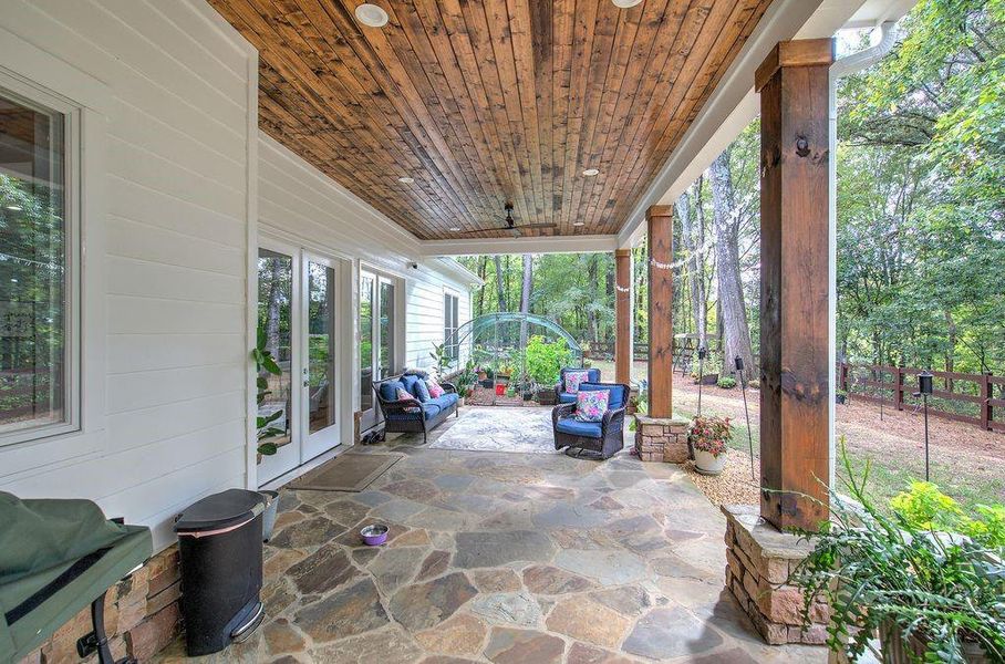 Exterior details and patio area of a home in , Cartersville (Image 30).