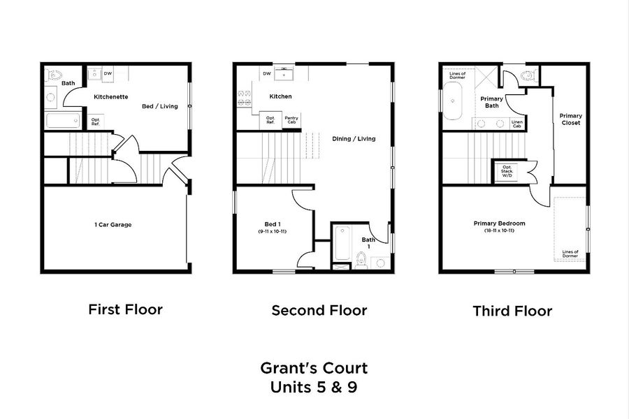 2D floor plan layout for the Ashford by DRB Homes in Grants Court, Charleston, SC (Image 3).