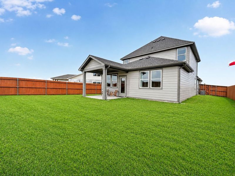 Exterior details and patio area of a home in Heartland, Crandall (Image 23).