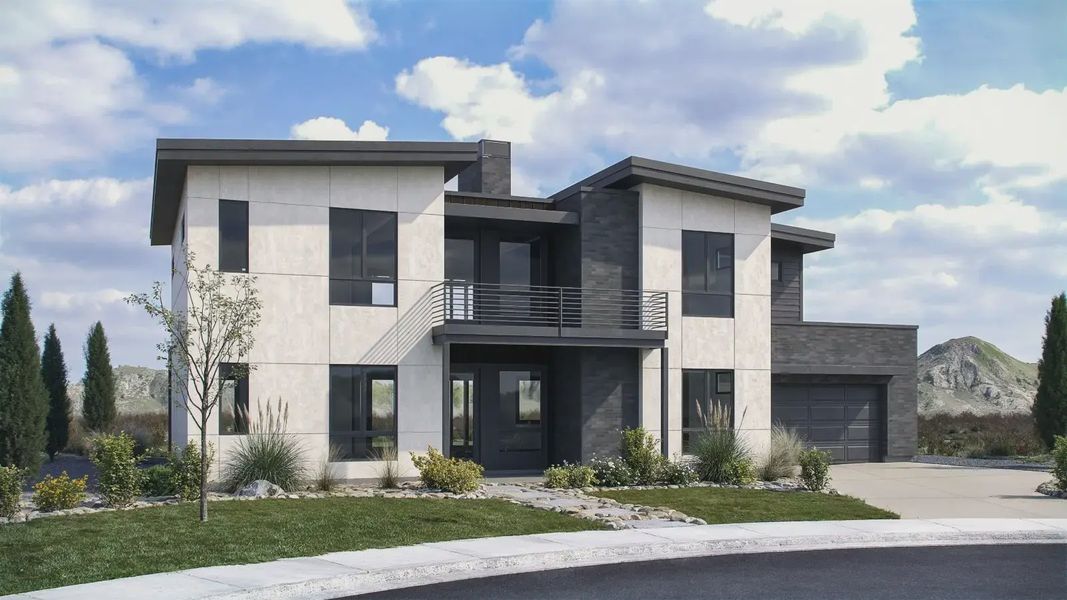 Representative exterior photo of a completed home built from the Fir by Work Shop Colorado in Signature at Crystal Valley, Castle Rock, CO (Image 1).