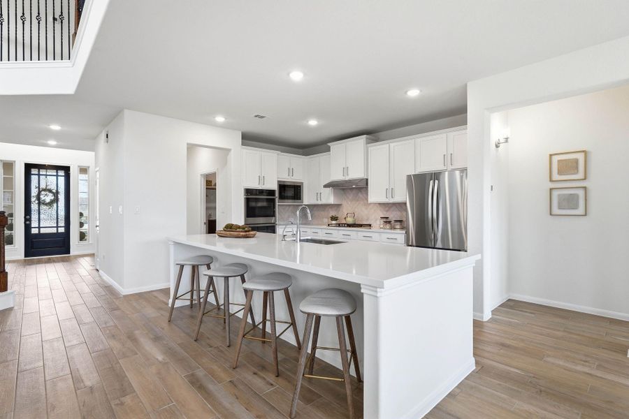 Furnished interior view inside a new home in Waterstone on Lake Conroe, Montgomery (Image 11).