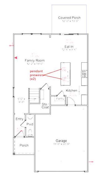 2D floor plan layout of this home in Central Creek, Goose Creek, SC (Image 3). 2D floor plan layout of this home in Central Creek, Goose Creek, SC (Image 3).