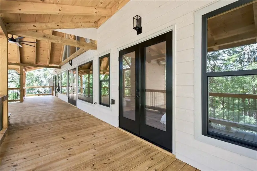 Exterior details and patio area of a home in , Ellijay (Image 3).