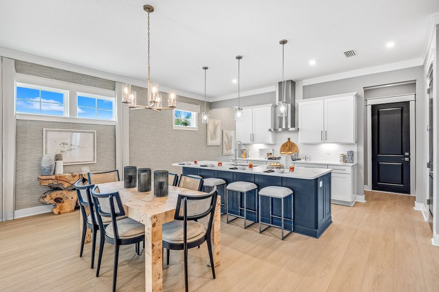 Representative furnished interior of a home built from the Lucas by Fischer Homes in The Villas at Longleaf Park, a Watersound Origins® community, Inlet Beach (Image 11).